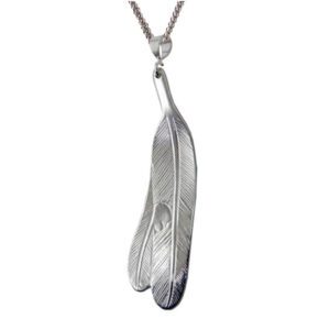 Silver pewter Eagle Feather necklace