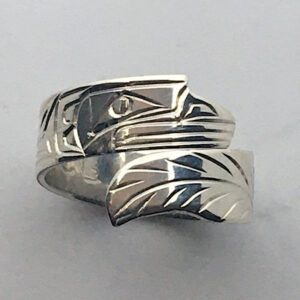 Sterling silver adjustable Raven ring