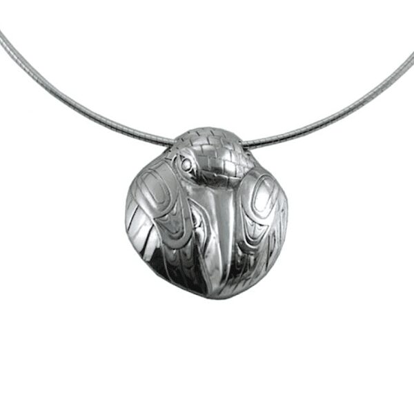 Silver Pewter Raven Necklace