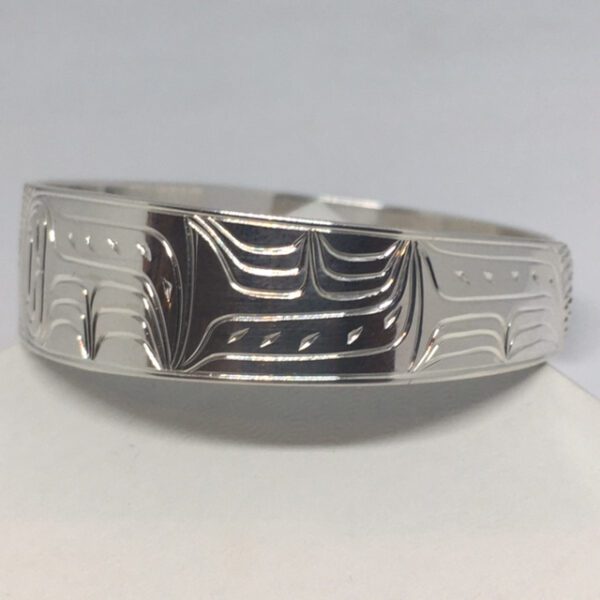 Sterling silver 1/2 inch wide Eagle bracelet - right side