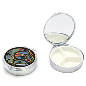 Pill Case with Mirror (Small) - Orca Whale