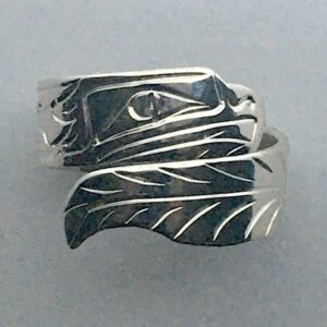 Sterling silver adjustable Eagle ring