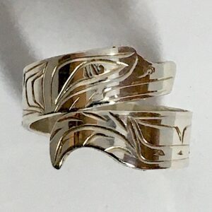 Sterling silver adjustable Raven ring