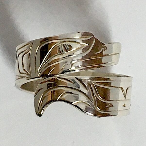 Sterling silver adjustable Raven ring