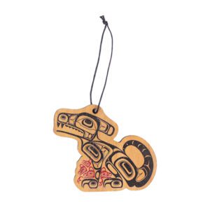 Wolf wood ornament