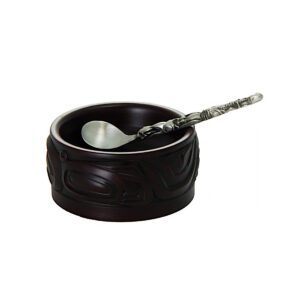 Salt/relish dish with spoon